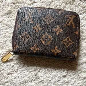 Louis Vuitton Brown and Gold Key & Card Holder with Monogram Canvas
